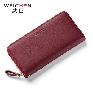 Portefeuille femme simple et long zippé