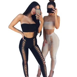 Ensemble femme 2 pièces sexy avec bretelles