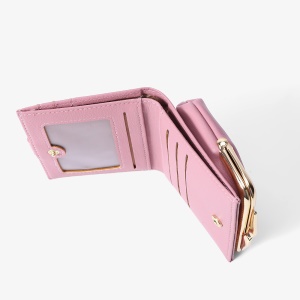 WEICHEN Portefeuille femme PU cuir avec 2 pllis