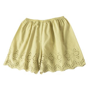 Short de sécurité pour les filles en coton et lin avec broderie