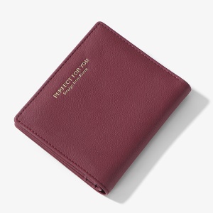 Portefeuille en cuir artificiel PU pour femme