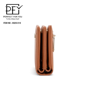 Portefeuille en cuir artificiel PU pour femme