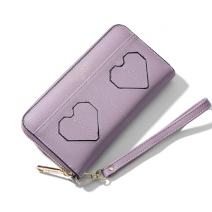 WEICHEN Portefeuille femme PU cuir avec fermeture à glissière