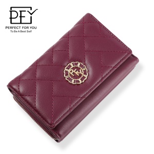 Portefeuille femme court porte monnaie avec poche zippée