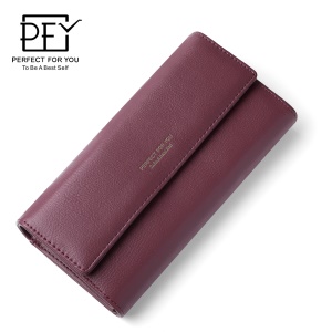 Femme porte-monnaie et téléphone mobile portefeuille en cuir à grande capacité