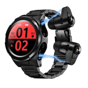 Montre intelligente + écouteurs sans fils  TWS HIFI avec controle de fréquence cardiaque