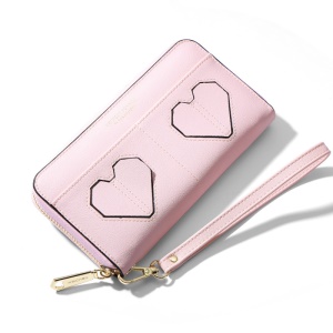 WEICHEN Portefeuille femme PU cuir avec fermeture à glissière
