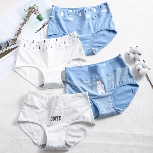 Culotte taille haute en coton pour femme