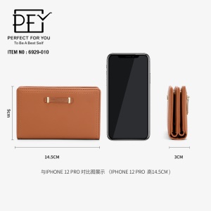 Portefeuille en cuir artificiel PU pour femme