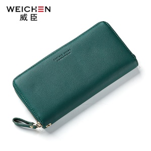 Portefeuille femme simple et long zippé