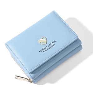 WEICHEN Portefeuille femme en cuir PU à trois plis