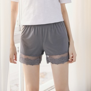 Pantalon de sécurité en soie glacée pour les filles en dentelle haute élastique
