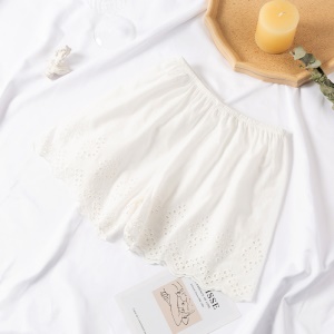 Short de sécurité pour les filles en coton et lin avec broderie