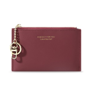 WEICHEN Portefeuille femme mini en cuir artificiel