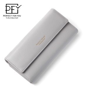 Femme porte-monnaie et téléphone mobile portefeuille en cuir à grande capacité