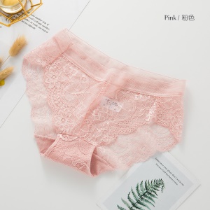 Culotte femme respirant taille moyenne slip dentelle