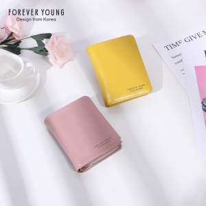 Portefeuille femme porte monnaie en cuir ciré à l'huile Multifonctionnel
