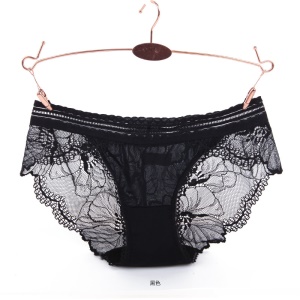 Femme slip sexy dentelle transparent