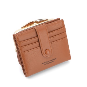 WEICHEN Portefeuille femme PU cuir avec 2 pllis