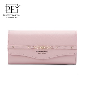Portefeuille en cuir femme sac à main longue multifonction à trois couches