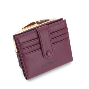 WEICHEN Portefeuille femme PU cuir avec 2 pllis