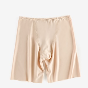 Femme sous-vêtement short legging en soie glacée taille basse