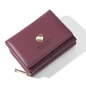 WEICHEN Portefeuille femme en cuir PU à trois plis