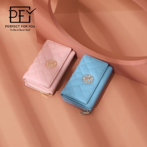 Portefeuille femme court porte monnaie avec poche zippée