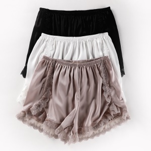 Femme Legging Short Large et confortable broderie dentelle