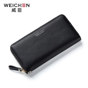 Portefeuille femme simple et long zippé