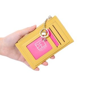 WEICHEN Portefeuille femme mini en cuir artificiel