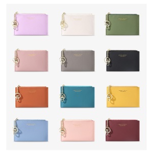 WEICHEN Portefeuille femme mini en cuir artificiel