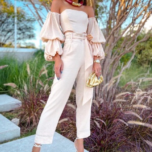 Ensemble 2 pcs top à manches longues + pantalon