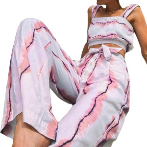 Ensemble de camisole et pantalon large pour femmes