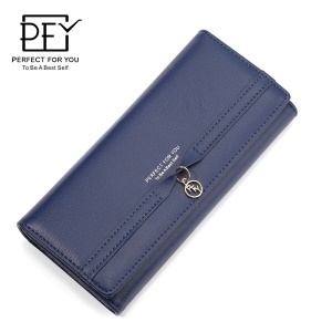 Portefeuille en cuir artificiel PU pour femme