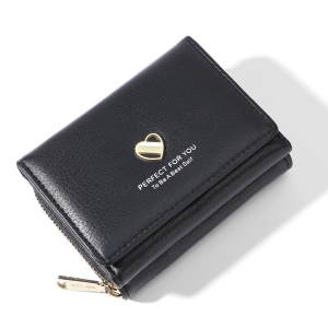 WEICHEN Portefeuille femme en cuir PU à trois plis