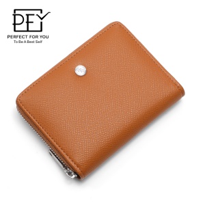 Portefeuille femme court multifonction avec poche femeture éclair