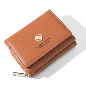 WEICHEN Portefeuille femme en cuir PU à trois plis
