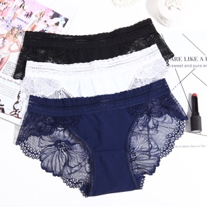 Femme slip sexy dentelle transparent