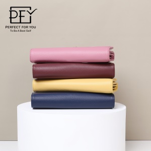 Portefeuille en cuir artificiel PU pour femme