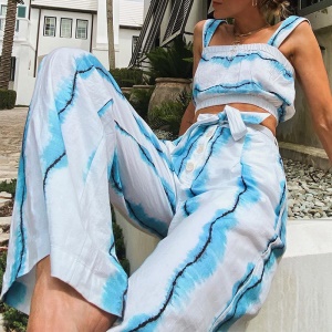 Ensemble de camisole et pantalon large pour femmes