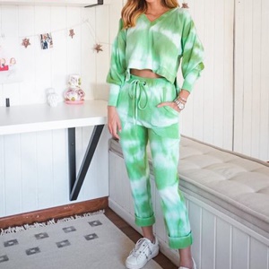 Ensemble deux pièces haut et pantalon décontracté pour femme