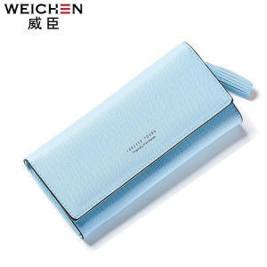 Portefeuille en cuir artificiel PU pour femme