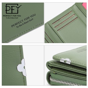 Portefeuille femme court multifonction