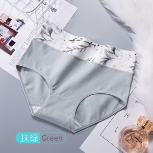 Culotte slip respirante en coton  à taille haute