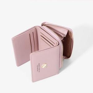 WEICHEN Portefeuille femme en cuir PU à trois plis