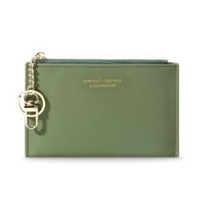 WEICHEN Portefeuille femme mini en cuir artificiel