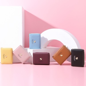 WEICHEN Portefeuille femme en cuir PU à trois plis