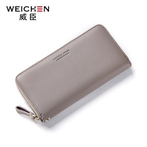 Portefeuille femme simple et long zippé