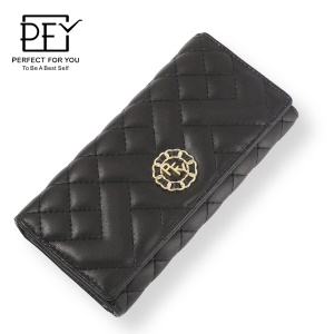 Portefeuille en cuir femme à triple pliage grande capacité